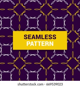 Seamless Pattern design of purple yellow and white Arabic royal geometric vector ornament background print ready quality