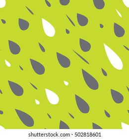 Seamless pattern design with random rain drops falling diagonally, elegant and simplistic repeating surface pattern
