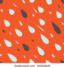 Seamless pattern design with random rain drops falling diagonally, elegant and simplistic repeating surface pattern