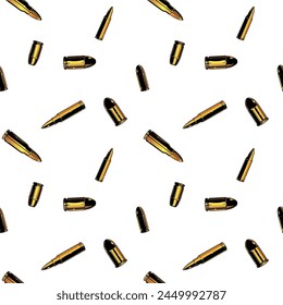 diseño de patrones sin fisuras con balas de oro repetidas para Anuncios, Fondo de pantalla, telón de fondo, etc.
