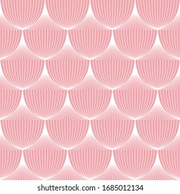 Seamless Pattern Design With Roaring 20s Style Linear Scales, Elegant Vector Repeating Background For Web And Print