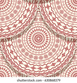 Seamless pattern design with Romanian folk motif