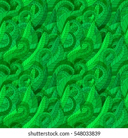 Seamless pattern design with sea weed floor