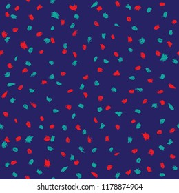 Seamless pattern design with sloppy doodle dots, abstract repeating background for web and print