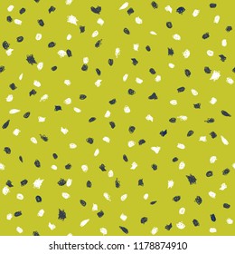 Seamless pattern design with sloppy doodle dots, abstract repeating background for web and print