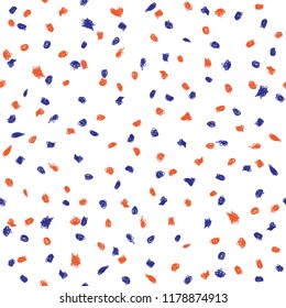 Seamless pattern design with sloppy doodle dots, abstract repeating background for web and print