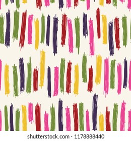 Seamless pattern design with sloppy doodle stripe blocks, abstract repeating background for web and print