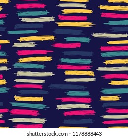 Seamless pattern design with sloppy doodle stripe blocks, abstract repeating background for web and print