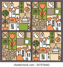  Seamless pattern; design; square; figure;  decoration; composition;