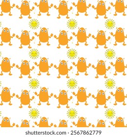 seamless pattern design with sun