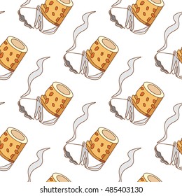 Seamless pattern for design surface of cigarette but on a white background.