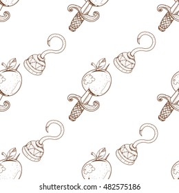 Seamless pattern for design surface Hook arm.
