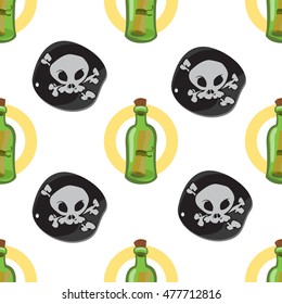 Seamless pattern for design surface Message in a bottle.