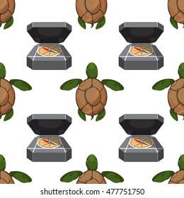 Seamless pattern for design surface Sea turtles.