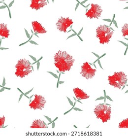 Plantilla de diseño de patrón transparente, estilo de pincel de flores archivo editable en eps.10