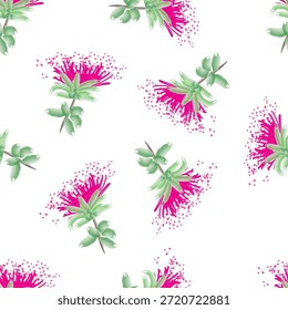 Plantilla de diseño de patrón sin fisuras, estilo de pincel de flores, archivo editable en formato eps.10.