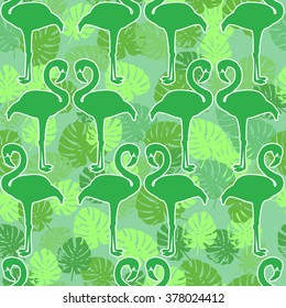 seamless pattern, design textile, flamingo art