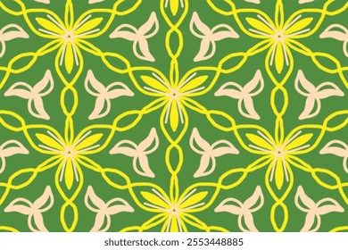 A seamless pattern is a design that repeats continuously without any noticeable breaks or interruptions at the edges. It is created in such a way that when tiled.