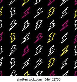 Seamless pattern design with thunderbolts
