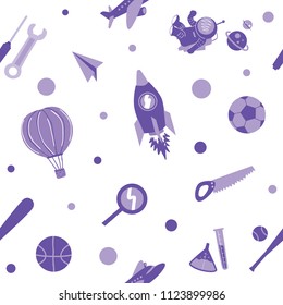 seamless pattern design. toys concept.