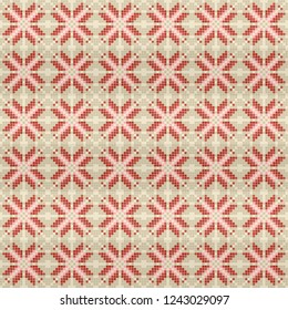 Seamless pattern design with traditional Palestinian embroidery motif