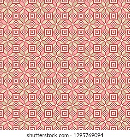 Seamless pattern design with traditional Palestinian embroidery motif