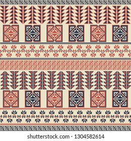 Seamless pattern design with traditional Palestinian embroidery motif