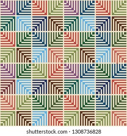 Seamless pattern design with traditional Palestinian embroidery motif