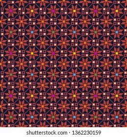 Seamless pattern design with traditional Palestinian embroidery motif