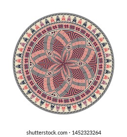 Seamless pattern design with traditional Palestinian embroidery motif