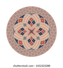 Seamless pattern design with traditional Palestinian embroidery motif