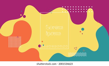 Seamless pattern.Art design trendy 80s-90s memphis style.Creative vector illustration of children cartoon color splash background.Modern abstract design poster,pattern and geometric elements design.