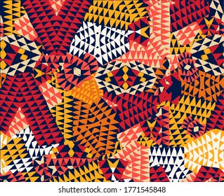 Seamless pattern design with triangles. background for decoration and fashion