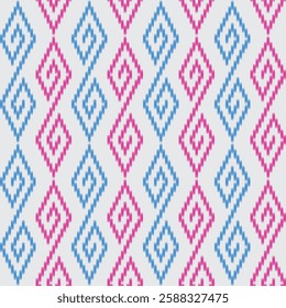 seamless pattern design using ikat style for any printing