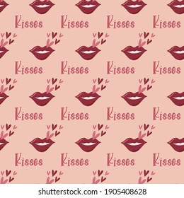 Seamless Pattern design for Valentine's day. Vector Illustration