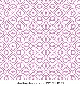 Seamless pattern design in vector format. It is repeated circle design in rectangular shape.