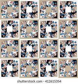 seamless pattern; design; vector; graphic image; fantasy plants;