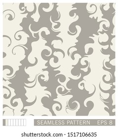 Seamless pattern design. Vector recurring texture. Freeform fluid shapes. Handmade. Abstract vector pattern.