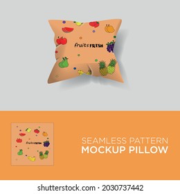  seamless pattern design vector,with pillow mockup.