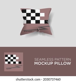  seamless pattern design vector,with pillow mockup.