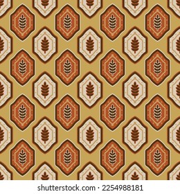 Nahtloses Musterdesign mit Vintage-Laubverzierungen. Hintergrund