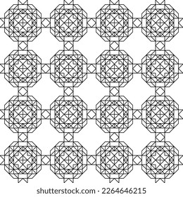 Seamless pattern design for wrapping paper, wallpaper, fabric, decorating and backdrop. Vector Illustration of geometry line art.