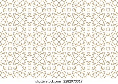 Diseño de patrones sin inconvenientes para envolver papel, papel pintado, tela, decoración y fondo. Ilustración vectorial del arte de línea de geometría.