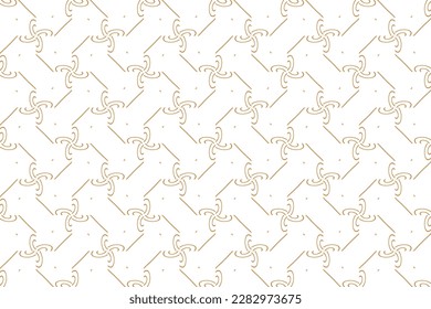 Seamless pattern design for wrapping paper, wallpaper, fabric, decorating and backdrop. Vector Illustration of geometry line art with gold and white color.