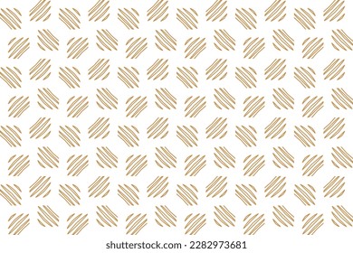 Seamless pattern design for wrapping paper, wallpaper, fabric, decorating and backdrop. Vector Illustration of geometry line art with gold and white color.