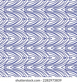 Seamless pattern design for wrapping paper, wallpaper, fabric, decorating and backdrop. Vector Illustration of geometry line art with blue indigo color.