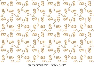 Seamless pattern design for wrapping paper, wallpaper, fabric, decorating and backdrop. Vector Illustration of geometry line art.