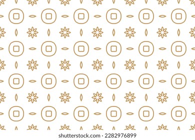 Seamless pattern design for wrapping paper, wallpaper, fabric, decorating and backdrop. Vector Illustration of geometry line art.