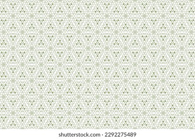 Seamless pattern design for wrapping paper, wallpaper, fabric, decorating and backdrop. Vector Illustration of geometry line art with green and white color.