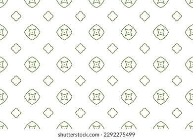 Seamless pattern design for wrapping paper, wallpaper, fabric, decorating and backdrop. Vector Illustration of geometry line art with green and white color.